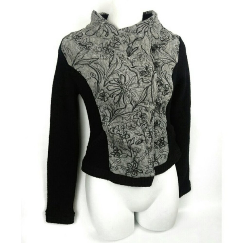 Anthropologie Burke Knitted Knotted moto jacket XS